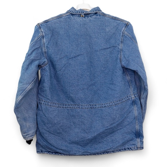 Vintage Carhartt Workwear Quilted Lined Denim Chore Jean Jacket USA Made Medium - Picture 2 of 6